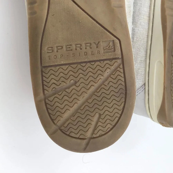 Women's Sperry Topsider Boat Shoes 8.5 Loafers Angelfish Rafia Slip On Blue Gray - Picture 14 of 14